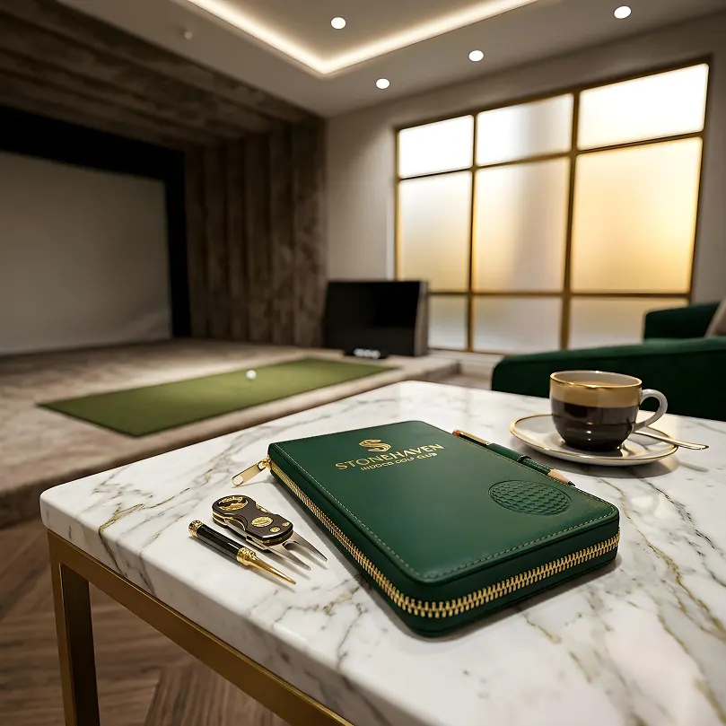 Private indoor golf environment designed for absolute focus